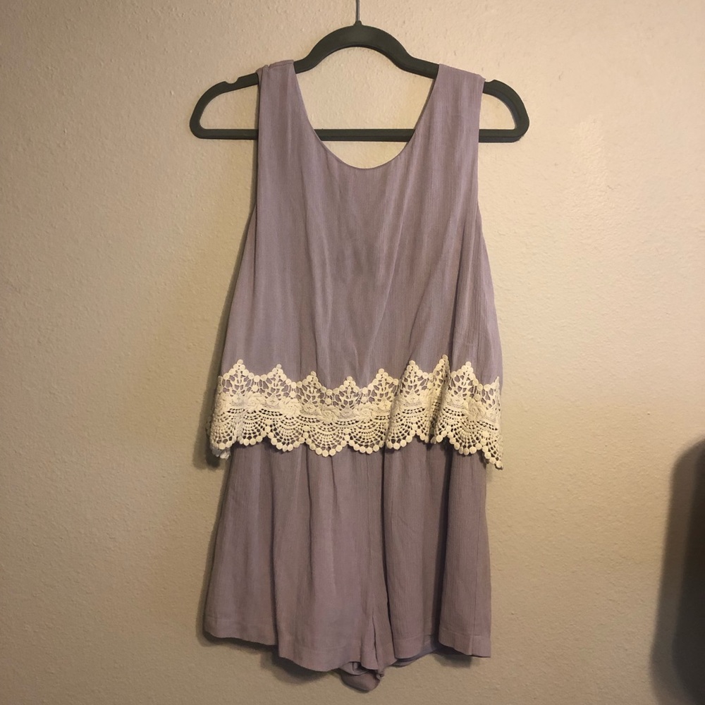 Size large Entro purple lace romper